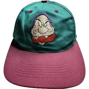 Vintage‎ 90s Grumpy Snow White Disney Snapback Movie Promo Hat
